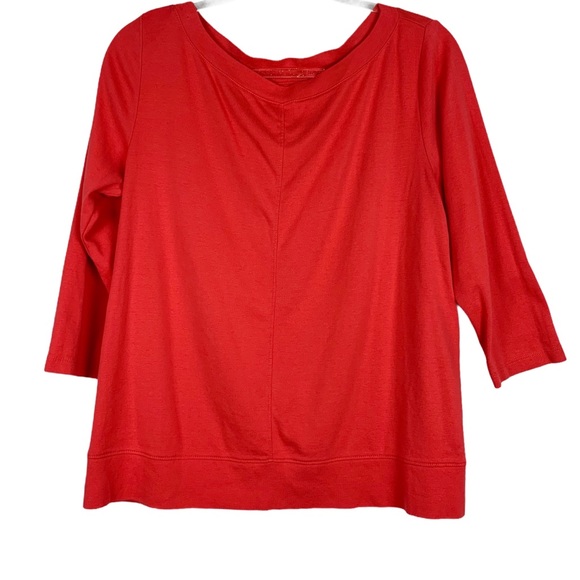 J. Jill Tops - J. Jill Seamed Boat-neck Tea Three-Quarter Sleeve Top